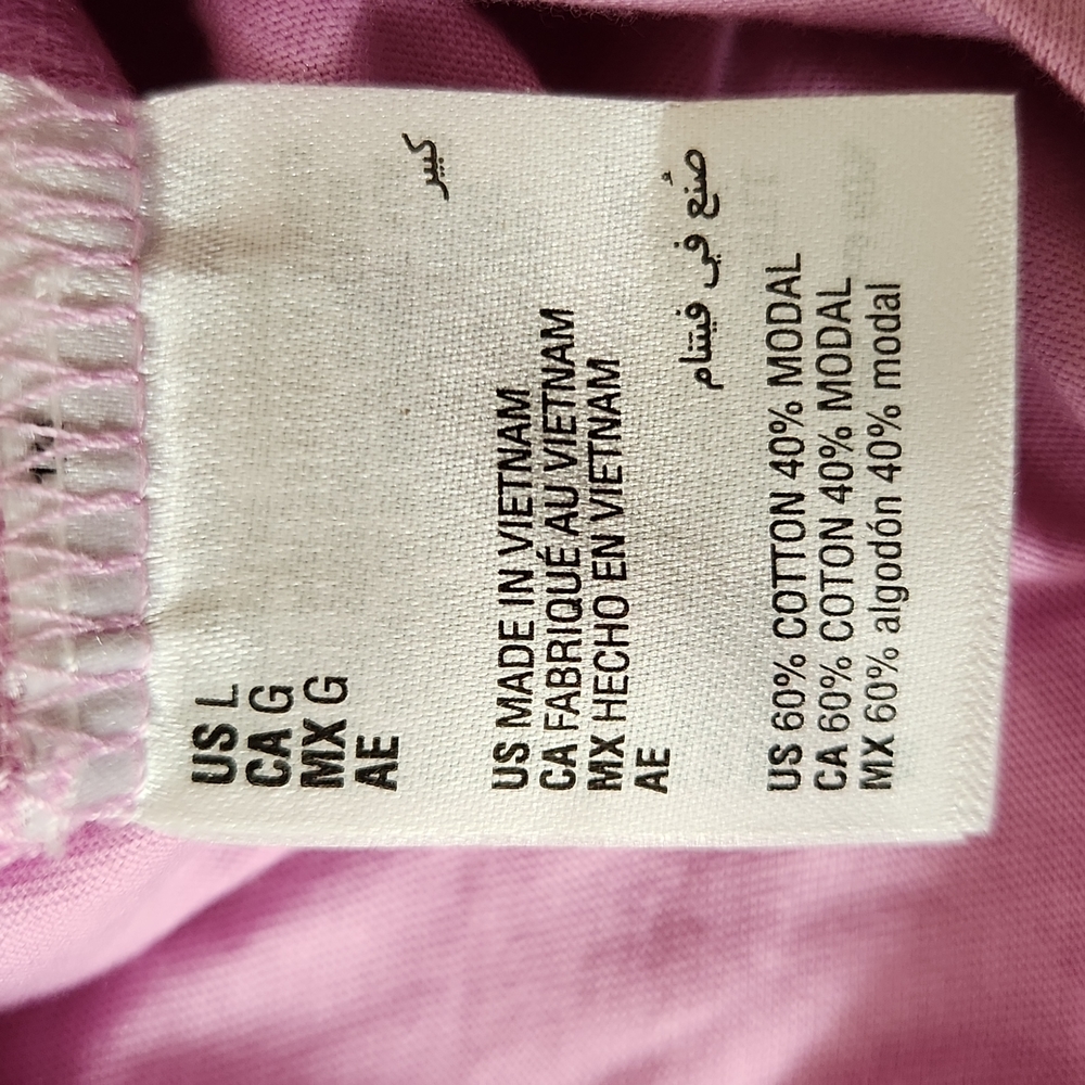 Karen Scott, v-neck, short sleeve t, pink, size Large - Picture 4 of 8